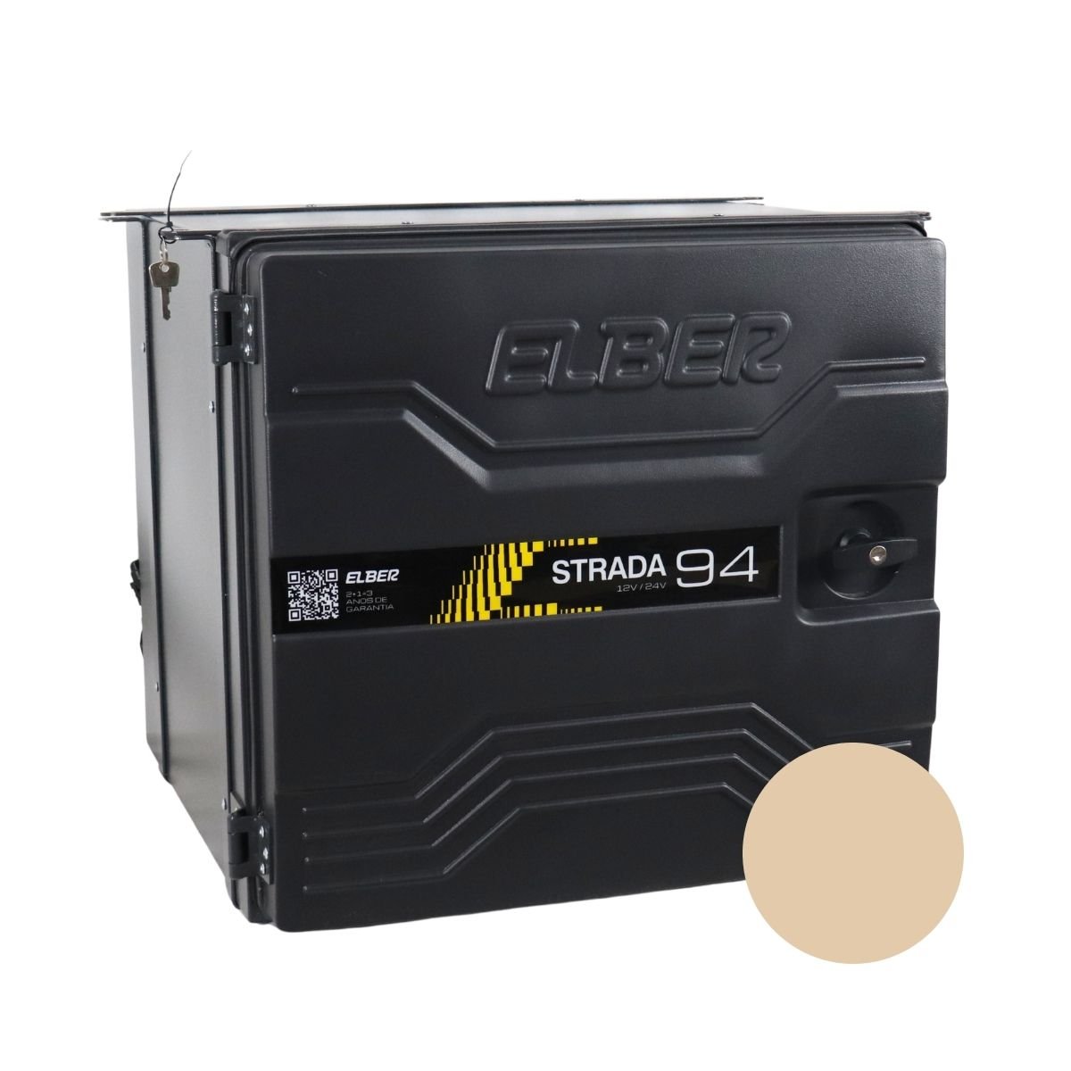 Geladeira Caminhão Externa 94 Litros Big 12v 24v Elber - Bege