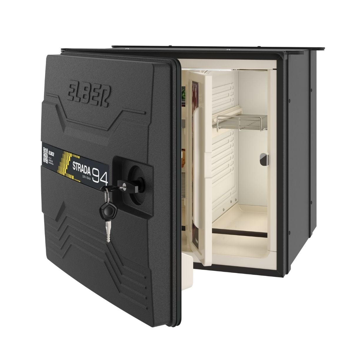 Geladeira Caminhão Externa 94 Litros Big 12v 24v Elber - Bege