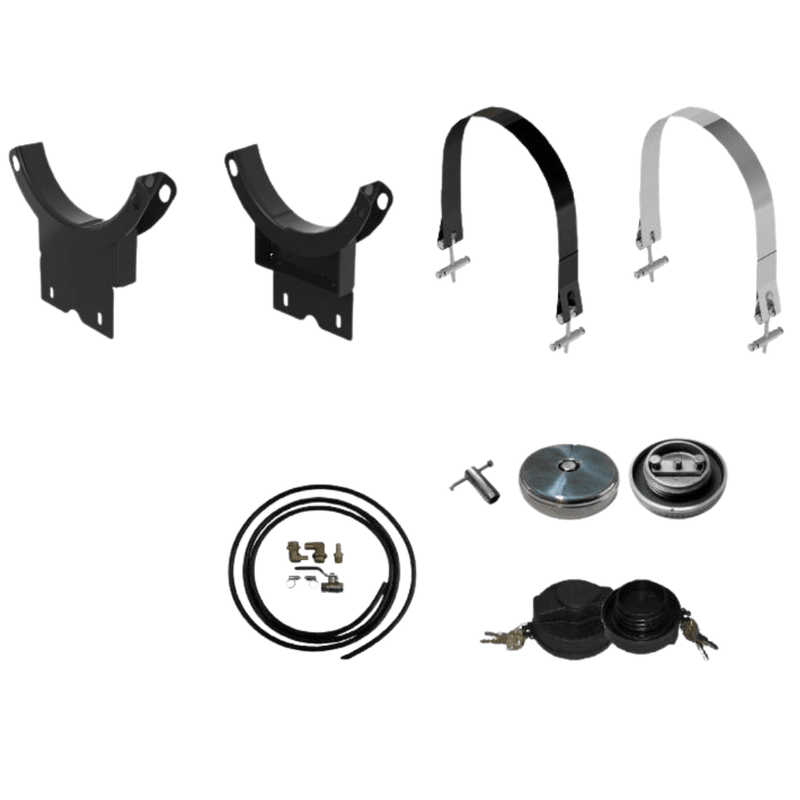Tanque Combustível Auxiliar Inox 350L Oval Completo Caminhão