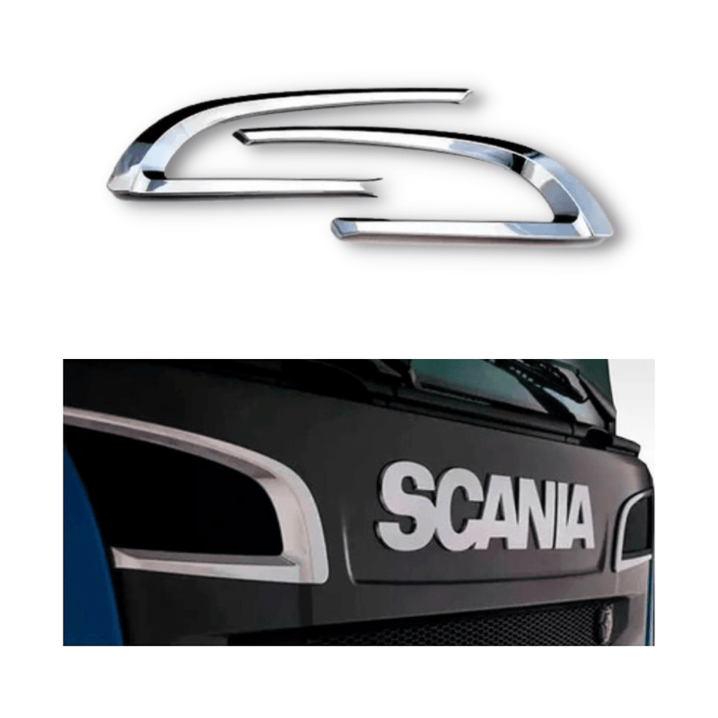 Par Acabamento Entrada de Ar Scania P Série 5 Cromado