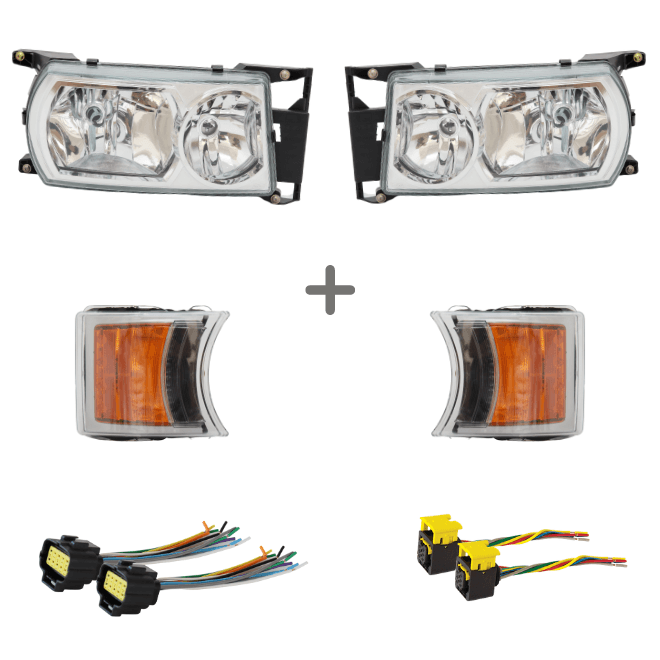 Kit Farol + Pisca Scania S4 com Conectores Completo