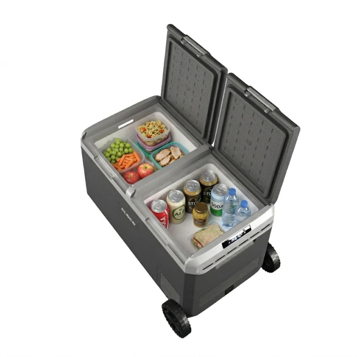 Geladeira Portátil Day2Day 75 Litros Dual Zone Dark PRO com Rodas 12V/24V 110V/220V