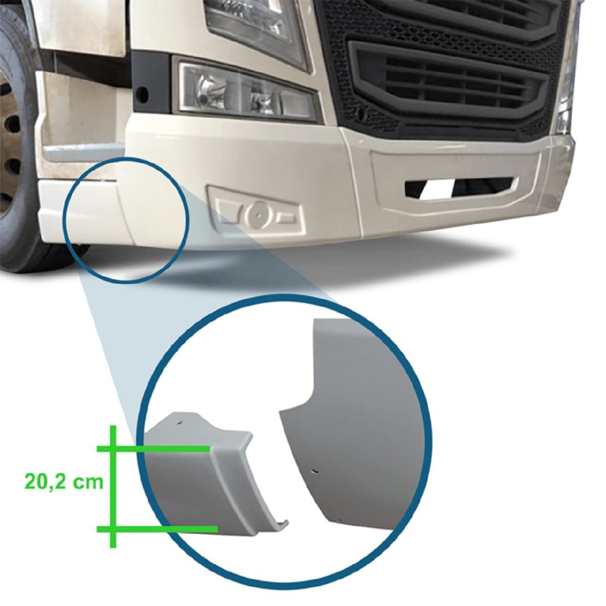 Capa Para-choque Volvo FH 2015 a 2020 - Modelo Especial