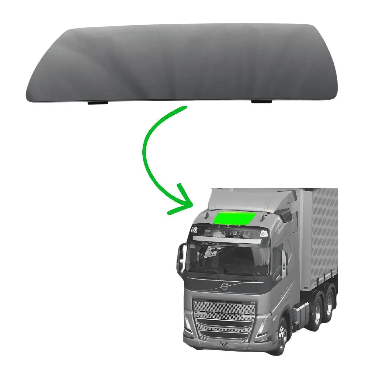 Vidro Teto Solar FH 2015 até 2025 - Original Volvo