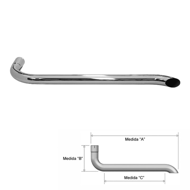Tubo Lateral Cromado 4 Polegadas - Proteção Caminhão