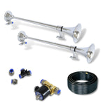 Kit Buzina Marítima 74cm com Válvula Solenoide 12mm Caminhão