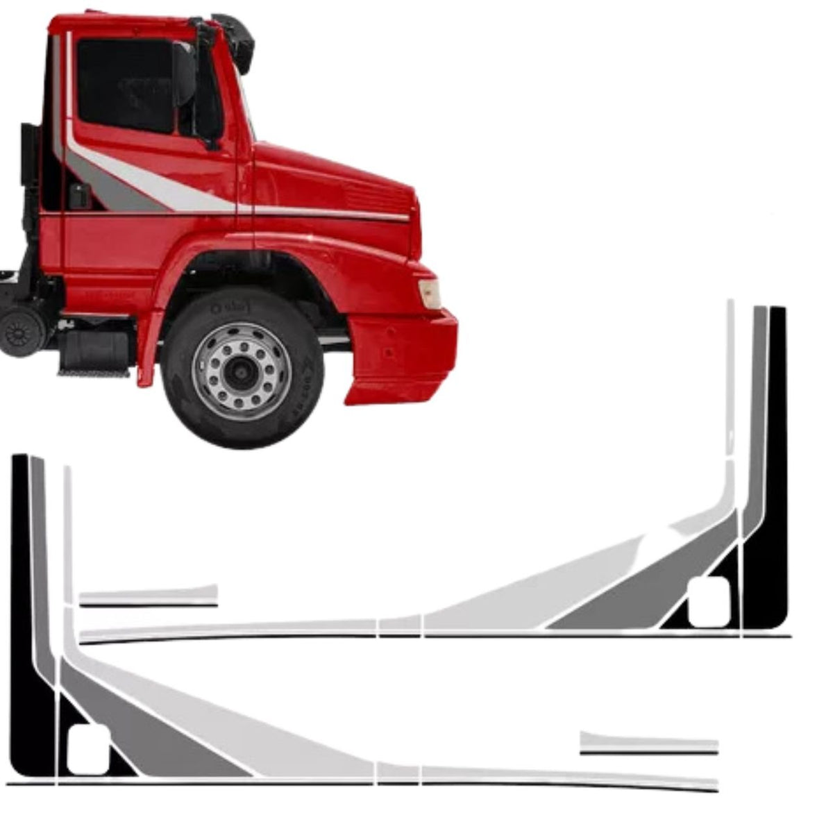 Faixa Lateral Adesivo Mercedes-Benz 1618