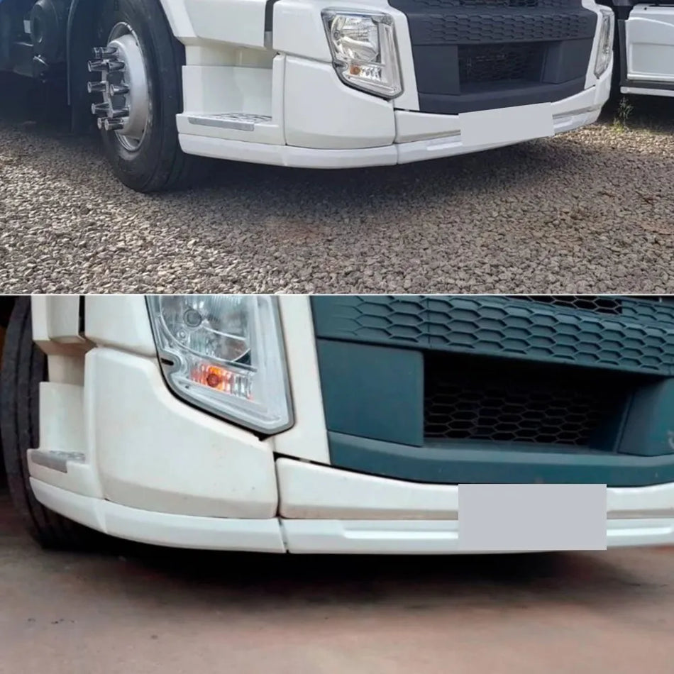 Spoiler Volvo VM 2020 em Diante Plástico Branco Completo