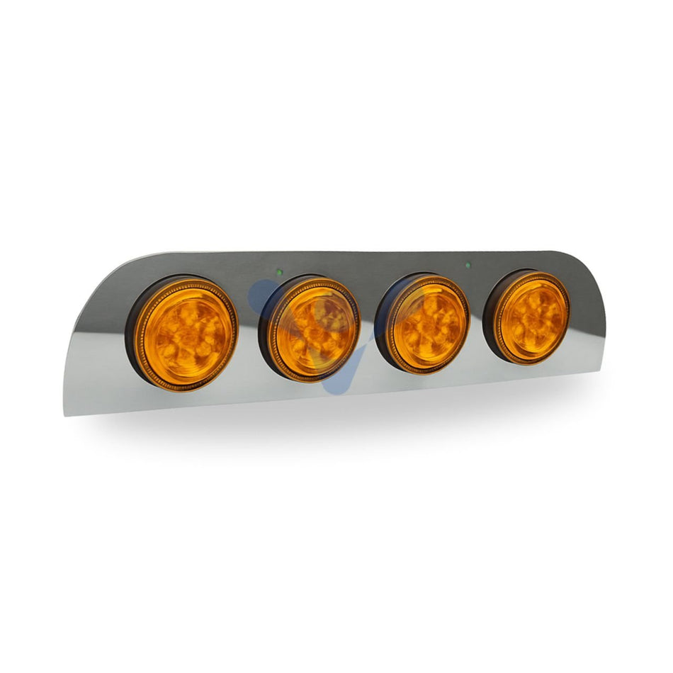 Aplique Traseiro Túnel Scania 5 NTG 4 Lanternas 125mm Âmbar