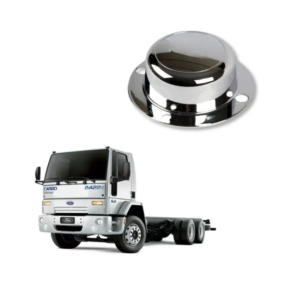 Tampa Cubo Dianteiro Ford Cromada ABS