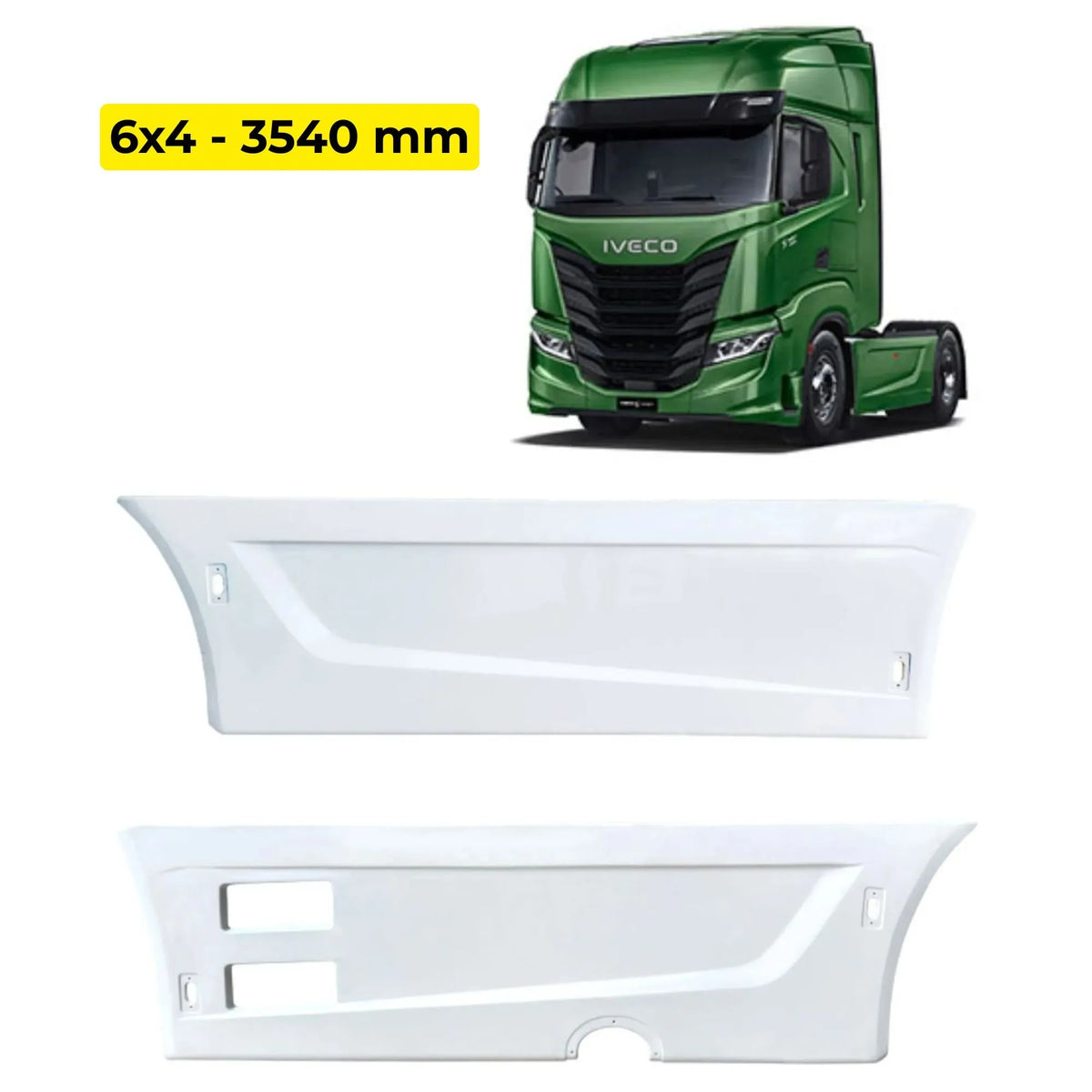 Carenagem Side Skirt Lateral Iveco S-WAY 6x4 3540 mm Entre Eixos - Rodoplast