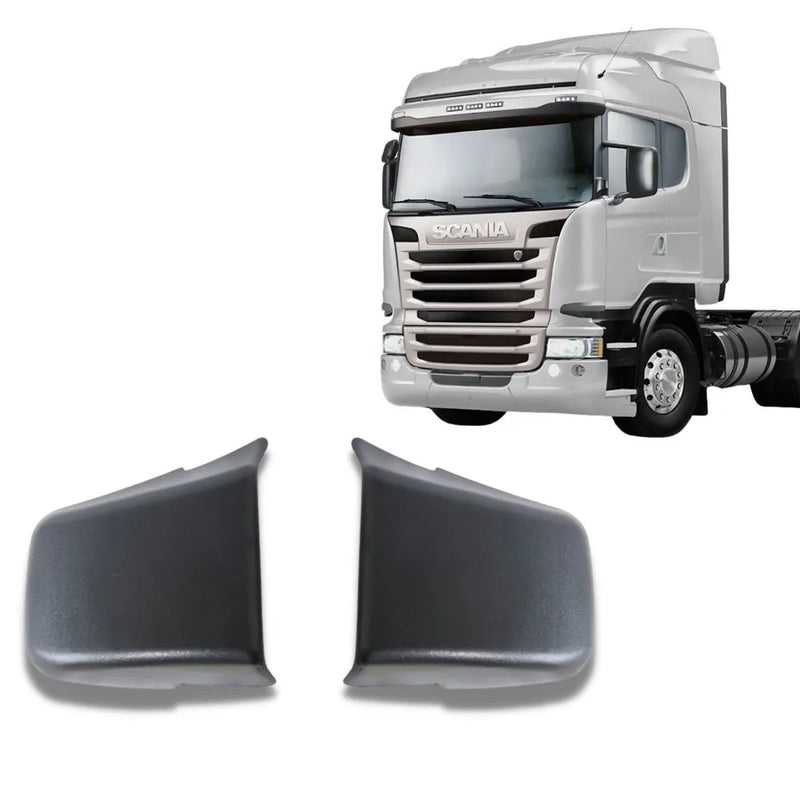 Tampa Protetora Dobradiça Porta Scania Série 5 6 Cinza