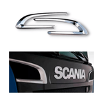Par Acabamento Entrada de Ar Scania P Série 5 Cromado