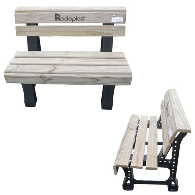 Banco de madeira com 2 Lugares Modelo Plus - Rodoplast