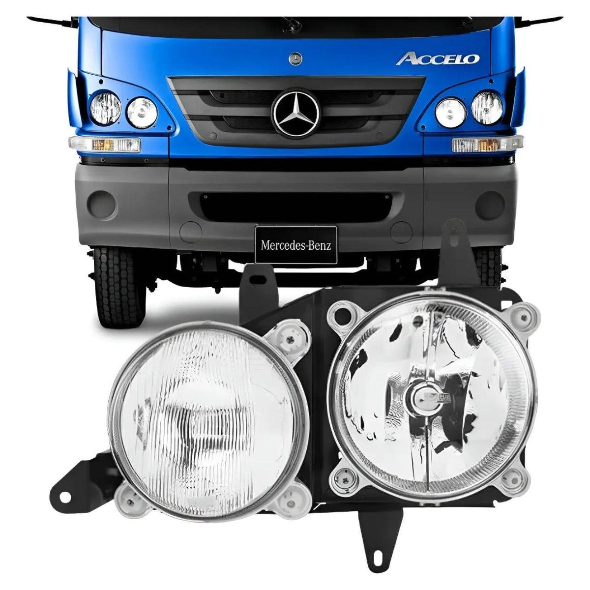 Farol Principal Duplo - Mercedes-Benz Accelo (2008 a 2024)