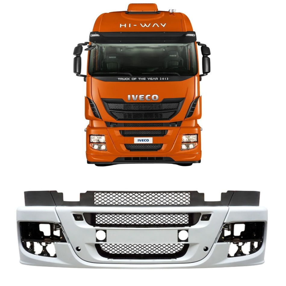 Para-choque Iveco Hi-Way 2012+ Sem Tampas Plástico