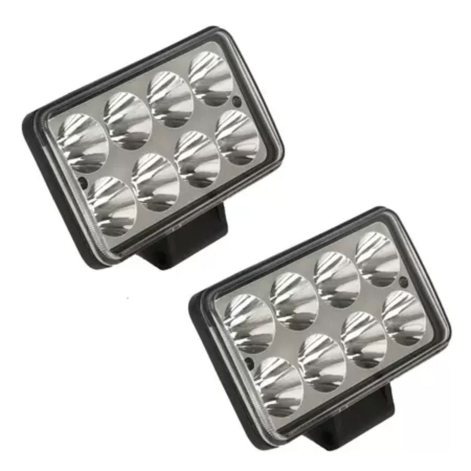 Farolete Retangular Worklight 24W 8 LEDs Bivolt Caminhão