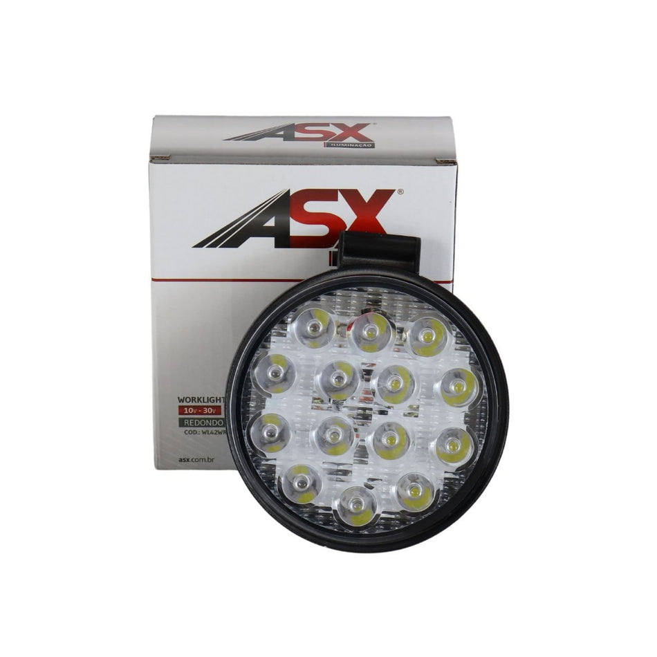 LED Worklight 42W 14 LEDs Redondo Caminhão Ônibus Bivolt