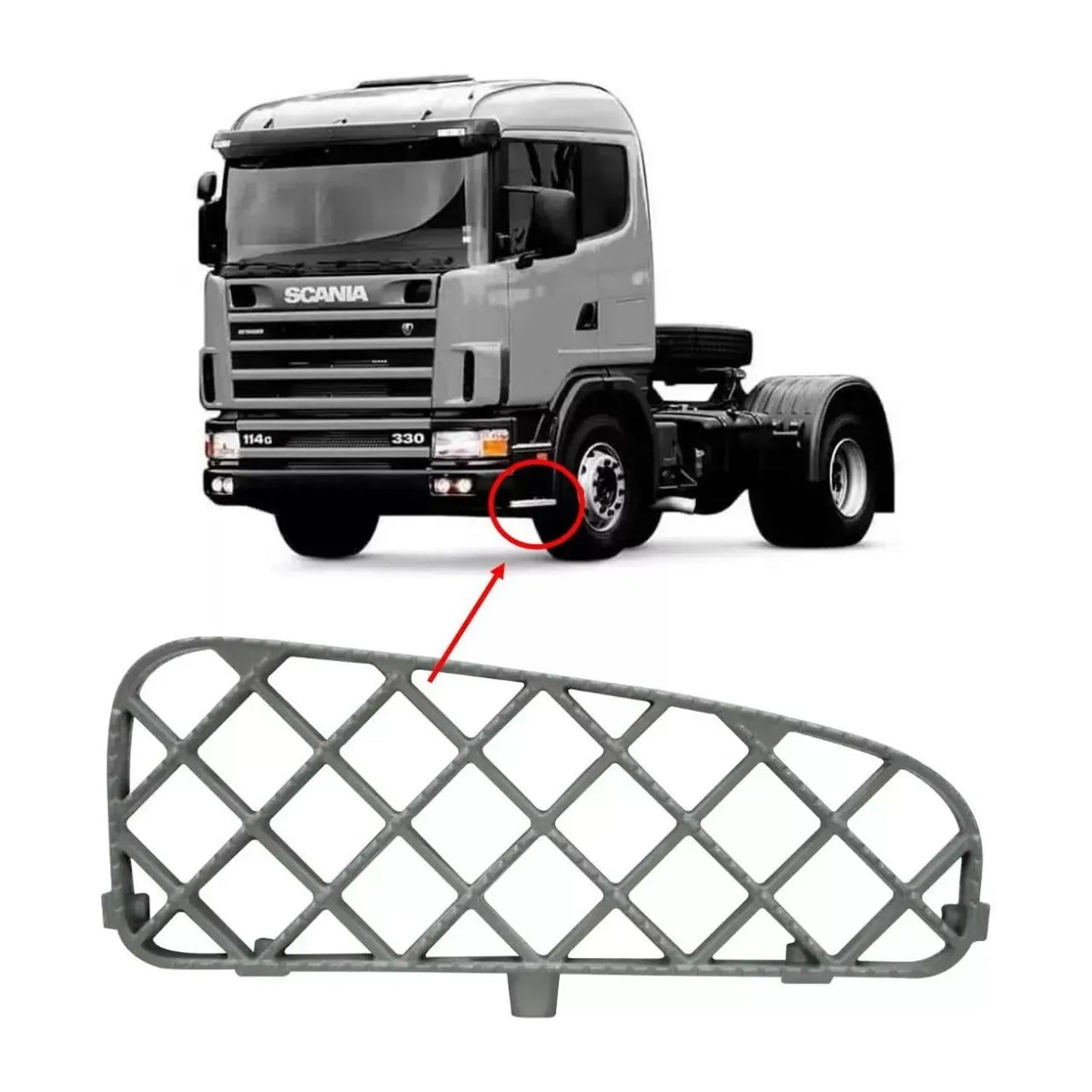 Estribo Alumínio Porta Inferior - Scania Série 4 / 5