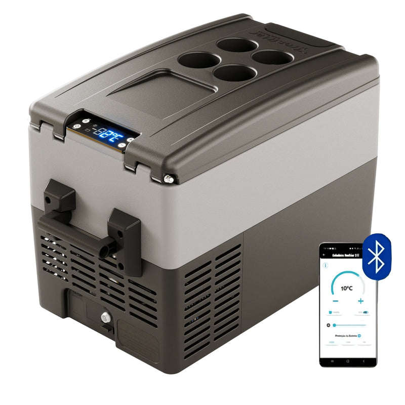 Geladeira 31L 12V 24V 110V 220V Caminhão App Bluetooth