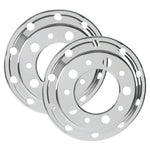 Calota Americana Dianteira Silver Aro 22,5 Inox - Par
