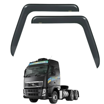 Calha de Chuva Caminhão Volvo Globetrotter FH 2010 a 2014 FM FMX 2010 a 2020 - Fixação na Lataria