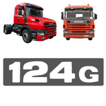 Emblema Cabine Scania 124G Inox Espelhado Original