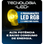 Caveira LED RGB Bivolt Climatizar para Boleia Caminhão