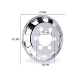 Calota Roda Dianteira Speed Truck Aro 17,5 Cubo Maior 2un