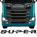 Palavra SUPER Inox Black Piano Grade Scania NTG