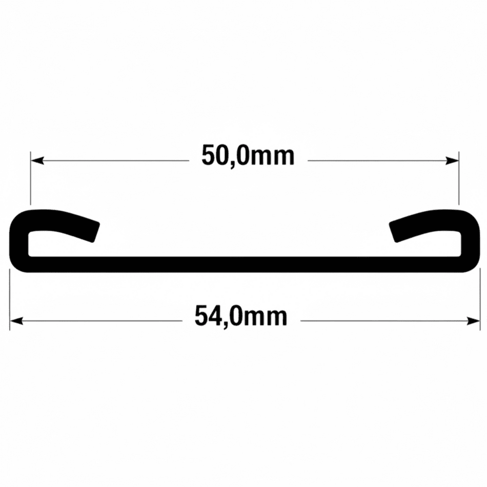 Cinta Borracha Tanque Combustível 50mm x 2m Preta