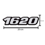 Par Emblema Mercedes-Benz 1620 Resinado BL Fibras