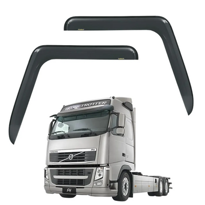 Calha de Chuva Caminhão Volvo Globetrotter FH 2010/2014 /FM/FMX 2010/2020 - Fixação na Borracha