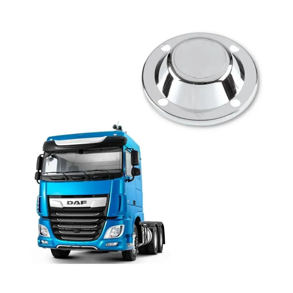 Tampa Cubo Dianteiro DAF Cromada ABS Alta Resistência