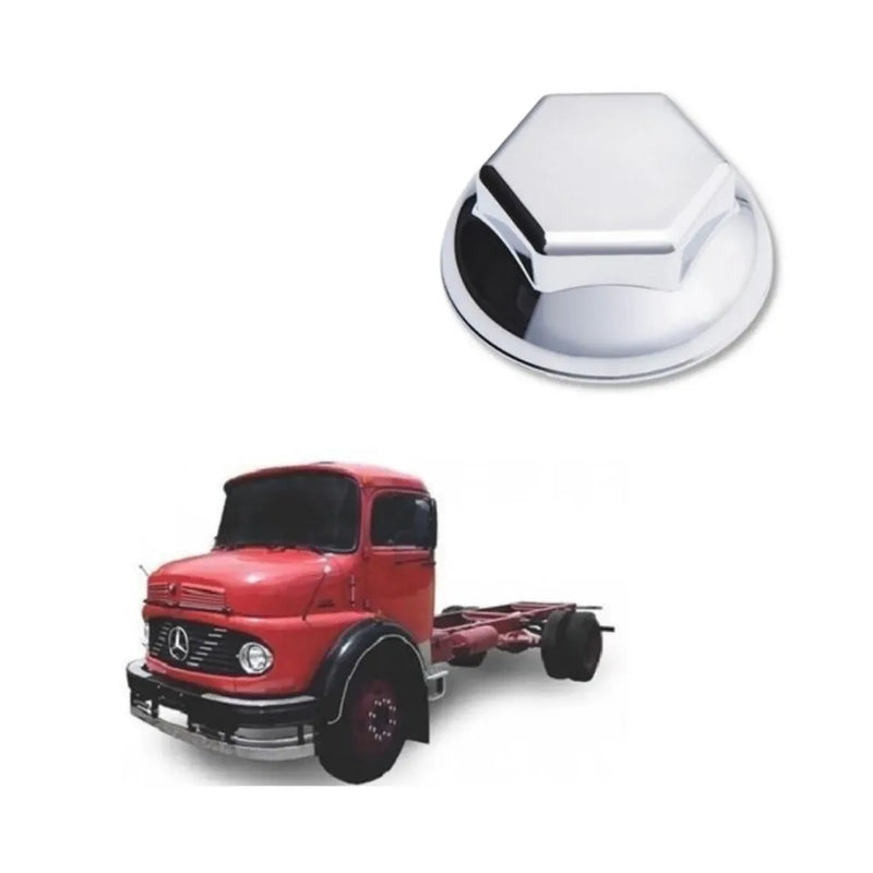 Tampa Cubo Dianteiro Mercedes-Benz 1113 até Atron Cromada