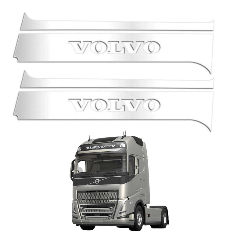 Conjunto Coluna Escrita Porta Volvo New FH Inox