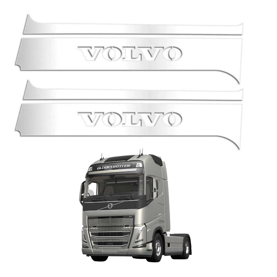 Conjunto Coluna Escrita Porta Volvo New FH Inox