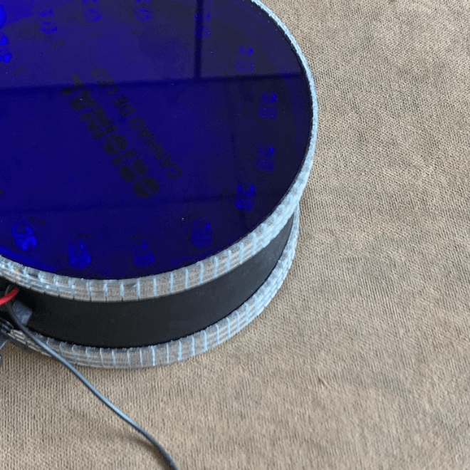 Canhão LED Azul 12V Grande Cabine Caminhão Decorativo