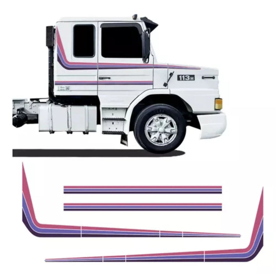Faixa Lateral Adesiva Scania 113 Cabine T 94-97