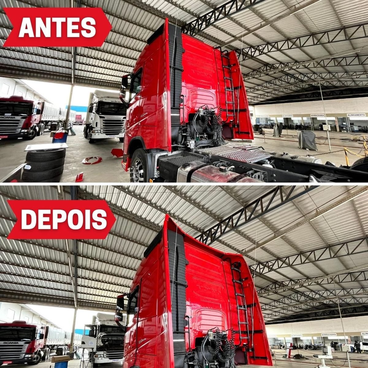 Continuação do Defletor De Ar Para Cegonheiro Volvo New FH - Rodoplast