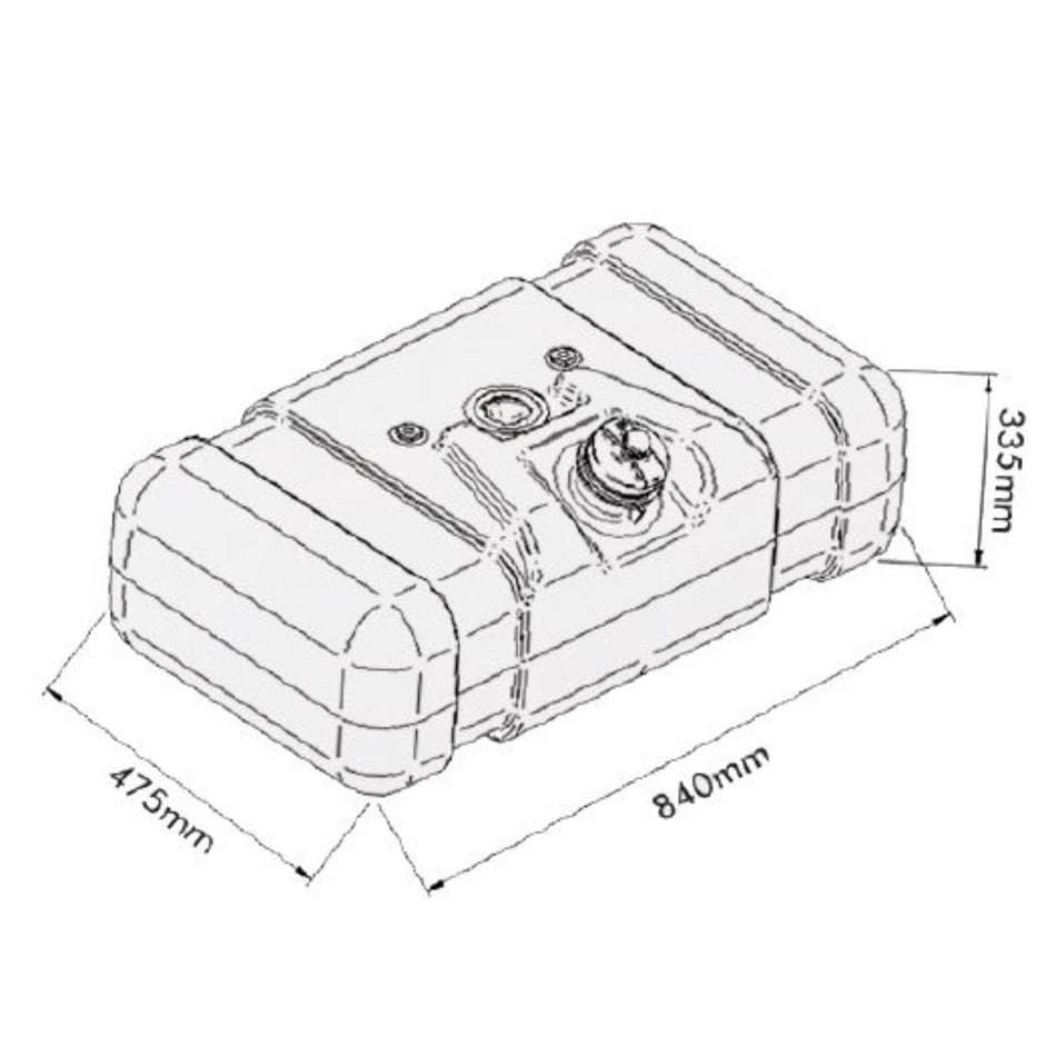 Kit Tanque Combustível Ford F-4000 1975-1997 80L Plástico