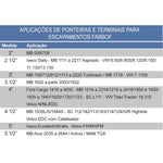 Ponteira Cromada Curva Oblonga 4" x 230mm Caminhão