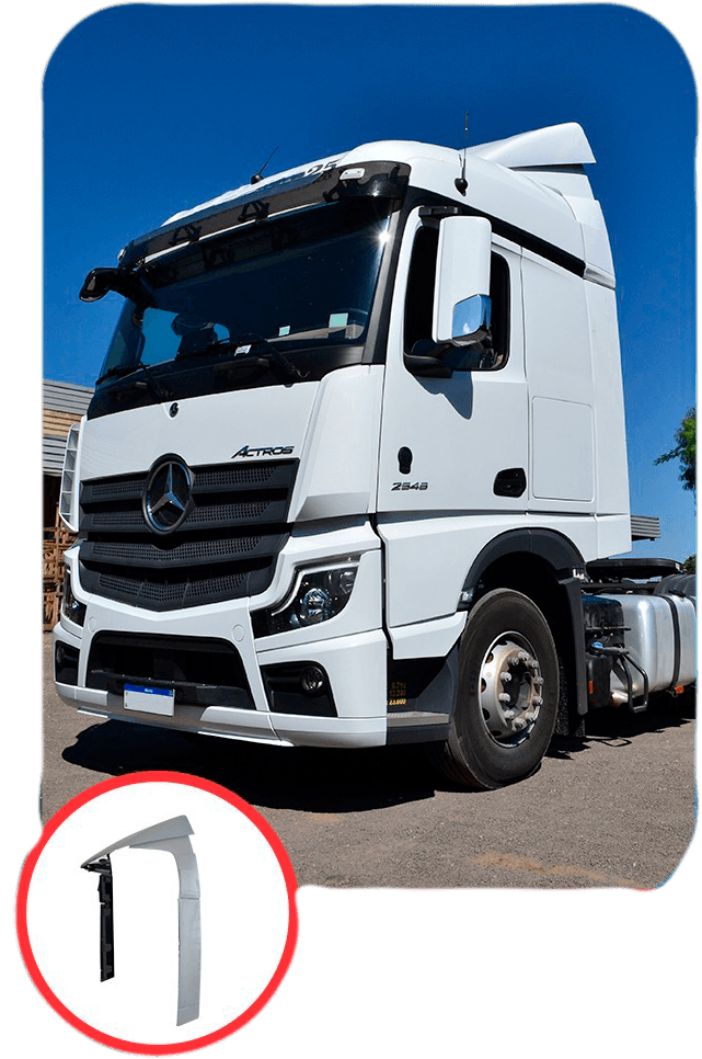 Defletor de Ar Mercedes-Benz Actros a partir de 2020 Cabine Alta - Rodoplast