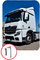 Defletor de Ar Mercedes-Benz Actros a partir de 2020 Cabine Alta - Rodoplast