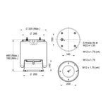 Mola Pneumática Suspensão Carreta Randon Sider c/ Base