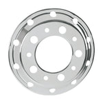 Calota Americana Dianteira Silver Aro 22,5 Inox - Par